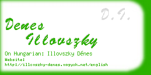 denes illovszky business card